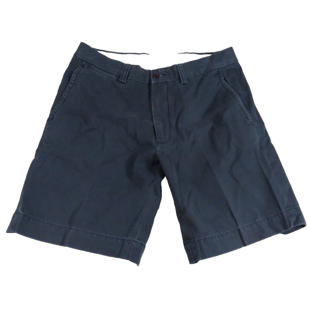 Polo Ralph Lauren Men 32 Chino Shorts Navy Blue Cotton Flat Front Classic Casual